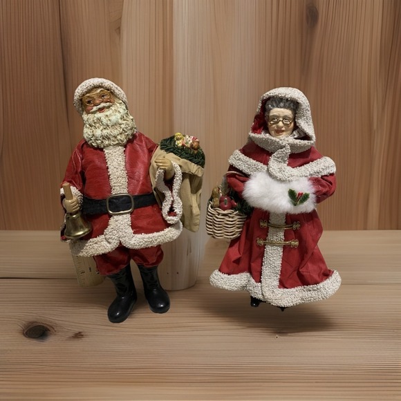 Clothtique Possible Dreams Other - 1990 Clothtique Possible Dreams 10" Mrs. Claus And Santa Set Of 2 Vintage